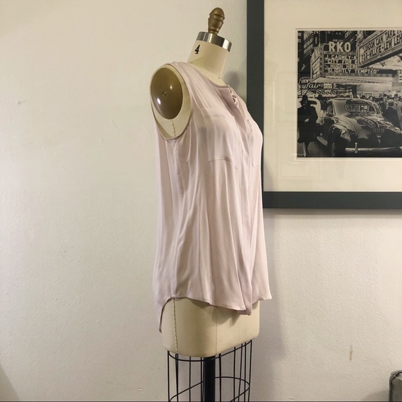 Theory Silk Sleeveless button down blouse-Lilac M - Picture 2 of 6